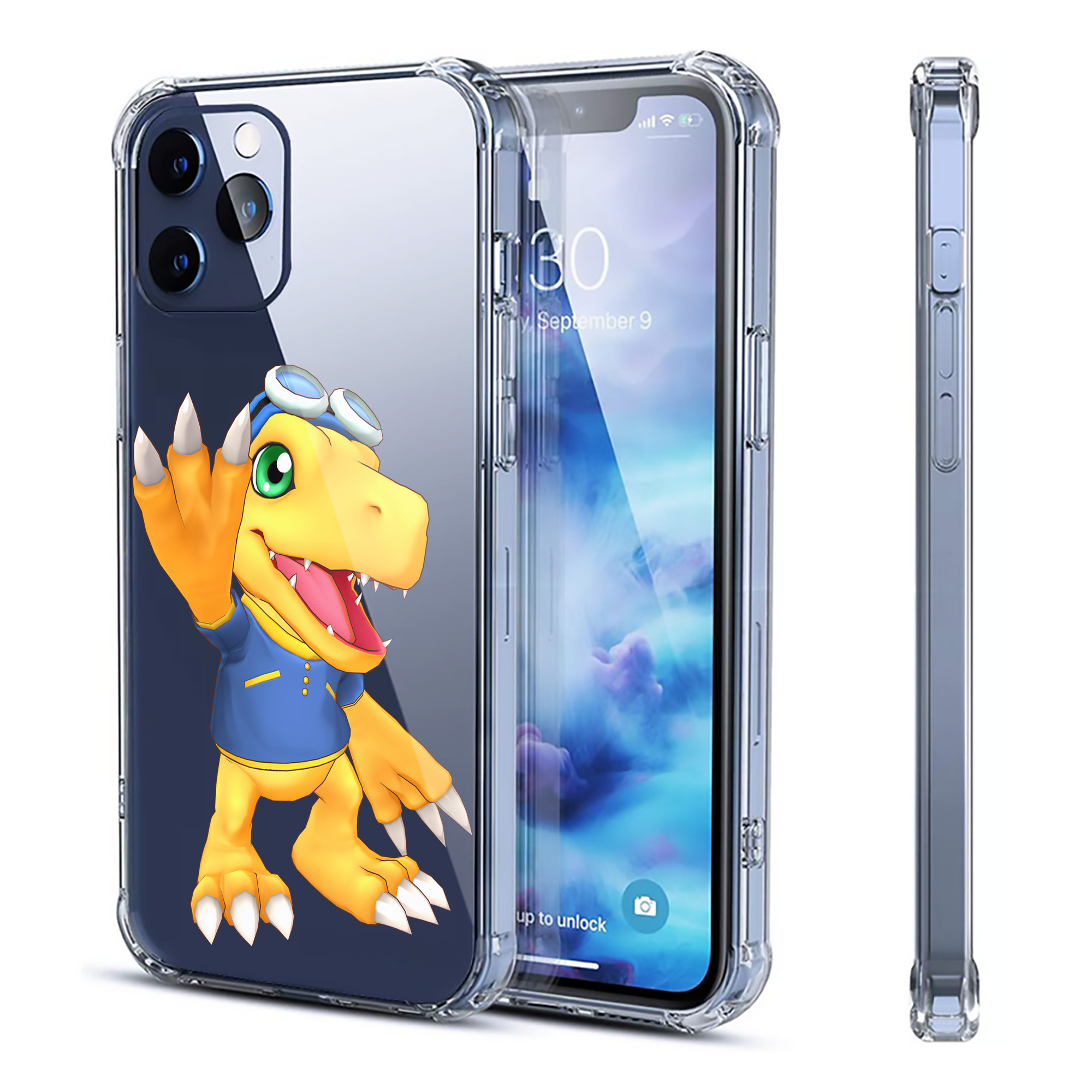 （画像用） Digimon デジタルモンスター/デジモン 【iPhone 12シリーズ対応】透明スマホケース（クリアソフトケース）
